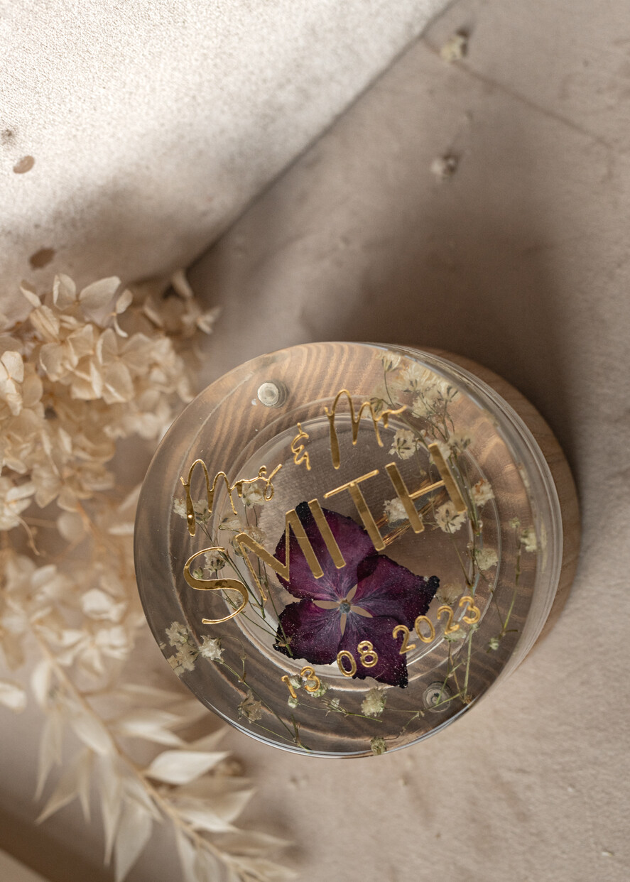 RING BEARER BOXES & PILLOWS Epoxy Wedding rings Box epoxy resin and wood wedding ring box for ceremony, Boho Epoxy Wedding Ring Boxes his hers, Transparent Epoxy dubble Ring Box for wedding, Wood resin flowers Marriage Proposal Ring Box
