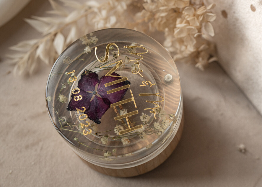 RING BEARER BOXES & PILLOWS Epoxy Wedding rings Box epoxy resin and wood wedding ring box for ceremony, Boho Epoxy Wedding Ring Boxes his hers, Transparent Epoxy dubble Ring Box for wedding, Wood resin flowers Marriage Proposal Ring Box