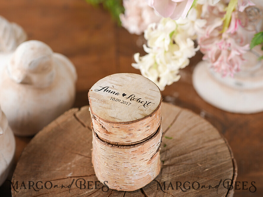 RING BEARER BOXES & PILLOWS Epoxy Wedding rings Box Personalised wedding box his and hers, Handmade wedding ring box • Real Flowers ring bearer box • wood luxury ring box