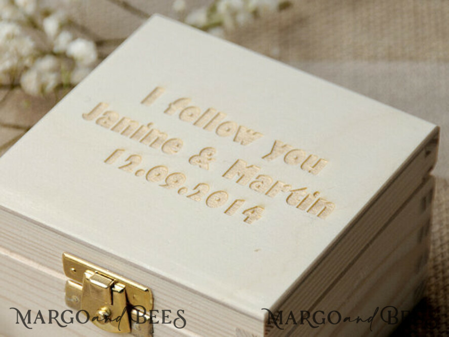 RING BEARER BOXES & PILLOWS Epoxy Wedding rings Box Personalised wedding box his and hers, engraved wedding ring box • personalised rustic ring box • real flowers in epoxy luxury ring box