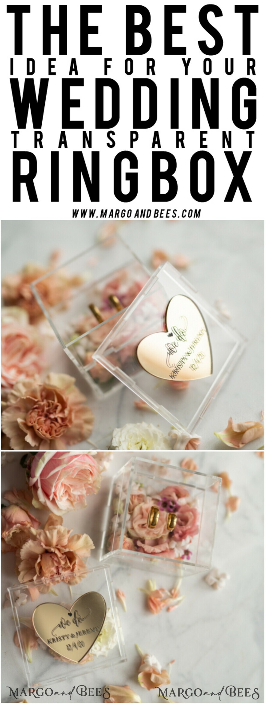 RING BEARER BOXES & PILLOWS Epoxy Wedding rings Box Luxury Gold ring box, rustic glam wedding ring box • handmade ring bearer box • We Do luxury ring box