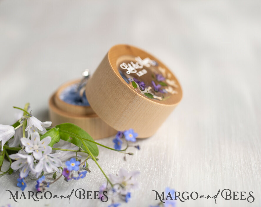 RING BEARER BOXES & PILLOWS Epoxy Wedding rings Box Personalised wedding box his and hers, Handmade wedding ring box • Real Flowers ring bearer box • wood luxury ring box