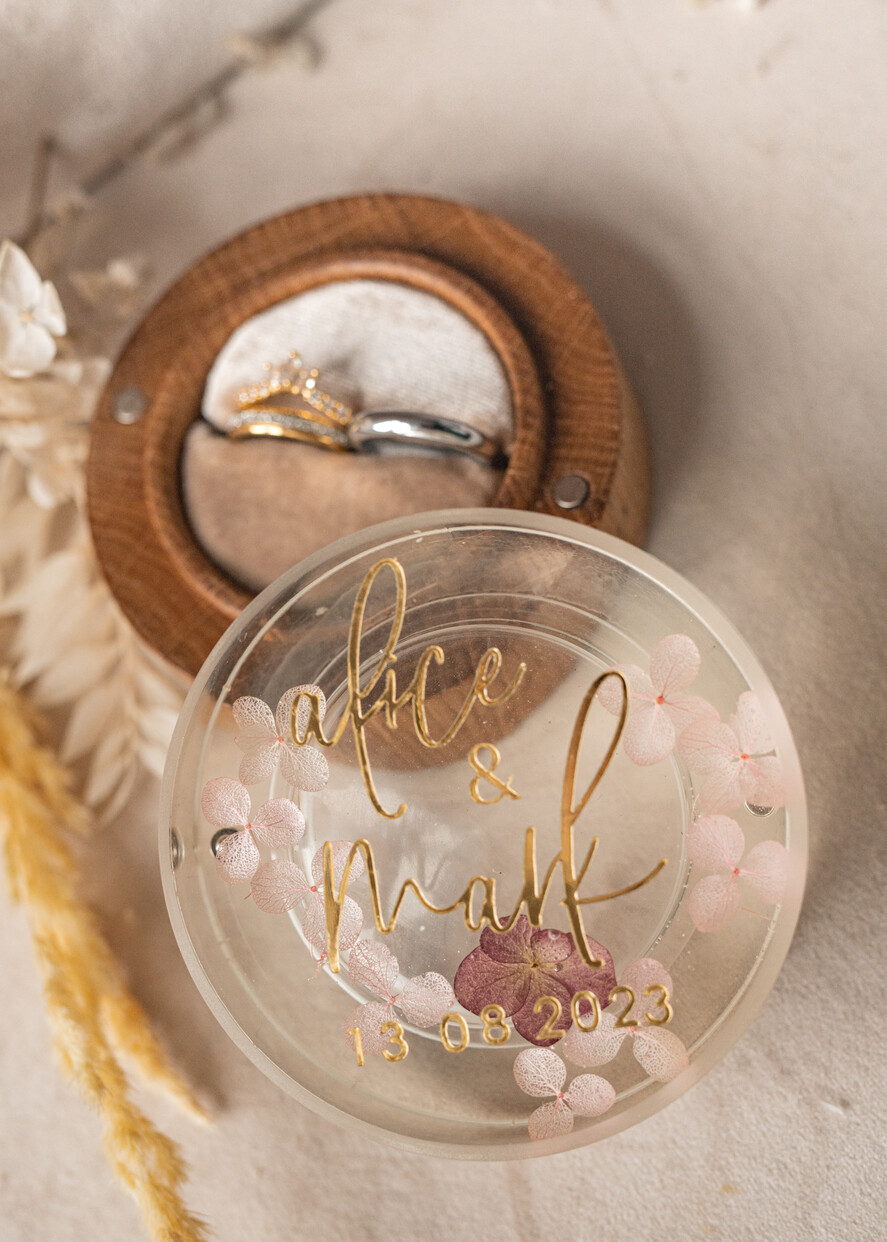 RING BEARER BOXES & PILLOWS Epoxy Wedding rings Box epoxy resin and wood wedding ring box for ceremony, Boho Epoxy Wedding Ring Boxes his hers, Transparent Epoxy dubble Ring Box for wedding, Wood resin flowers Marriage Proposal Ring Box