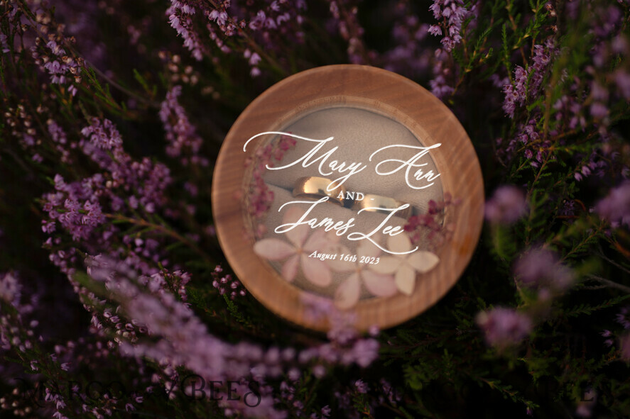 RING BEARER BOXES & PILLOWS Epoxy Wedding rings Box Luxury Resin Wedding Ring Box, Minimalistic Engraved Real Flower Ring Box, Personalized Epoxy Box With Nude Velvet, Rustic Bespoke Ring Box