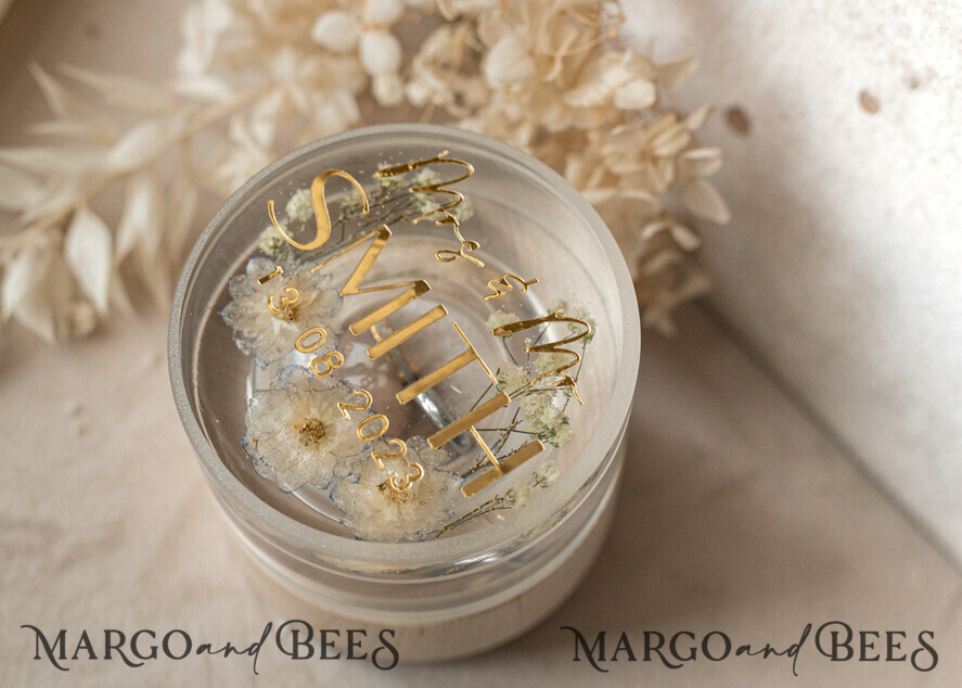 RING BEARER BOXES & PILLOWS Epoxy Wedding rings Box epoxy resin & wood wedding ring box for ceremony, Boho Epoxy Wedding Ring Boxes his hers, Transparent Epoxy dubble Ring Box for wedding, Wood resin flowers Marriage Proposal Ring Box