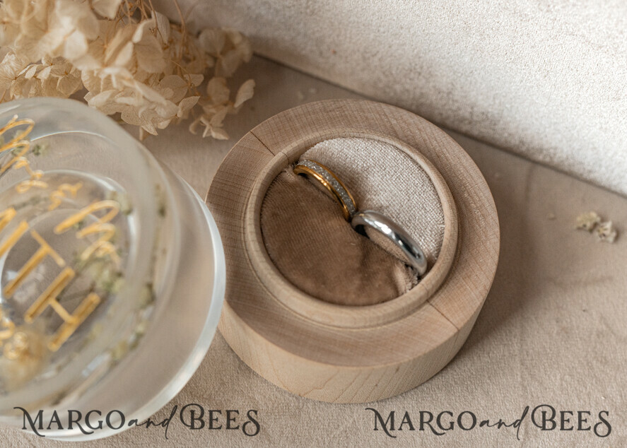 RING BEARER BOXES & PILLOWS Epoxy Wedding rings Box epoxy resin & wood wedding ring box for ceremony, Boho Epoxy Wedding Ring Boxes his hers, Transparent Epoxy dubble Ring Box for wedding, Wood resin flowers Marriage Proposal Ring Box