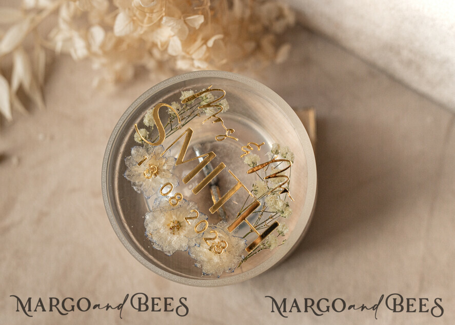 RING BEARER BOXES & PILLOWS Epoxy Wedding rings Box epoxy resin & wood wedding ring box for ceremony, Boho Epoxy Wedding Ring Boxes his hers, Transparent Epoxy dubble Ring Box for wedding, Wood resin flowers Marriage Proposal Ring Box