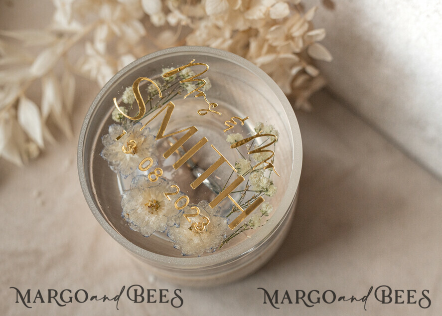 RING BEARER BOXES & PILLOWS Epoxy Wedding rings Box epoxy resin & wood wedding ring box for ceremony, Boho Epoxy Wedding Ring Boxes his hers, Transparent Epoxy dubble Ring Box for wedding, Wood resin flowers Marriage Proposal Ring Box