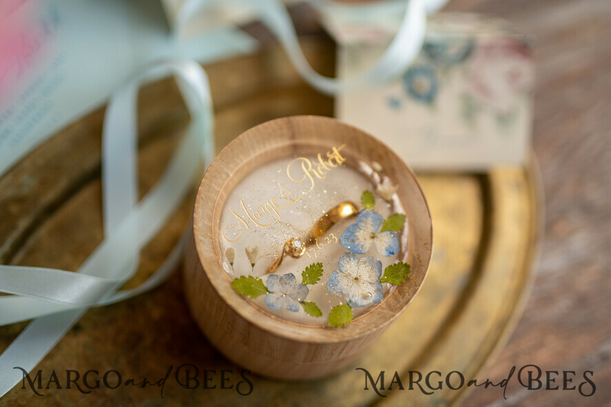 RING BEARER BOXES & PILLOWS Epoxy Wedding rings Box Custom Wedding Ring box for ceremony, wood wedding ring box • rustic wedding rings box • real flowers in resin luxury ring box