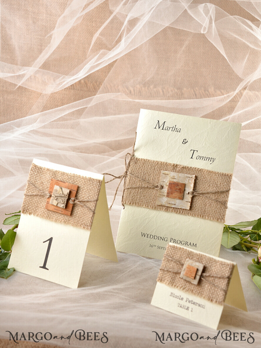 PLACE CARDS / TABLE CARDS Rustic Eco Wedding Place cards Rustic Ivory Wedding Place Cards, Wedding Name Tags with Natural Burlap and Twine, Elegant Wedding Stationery, Simple Wedding Place Cards, Editable Text
