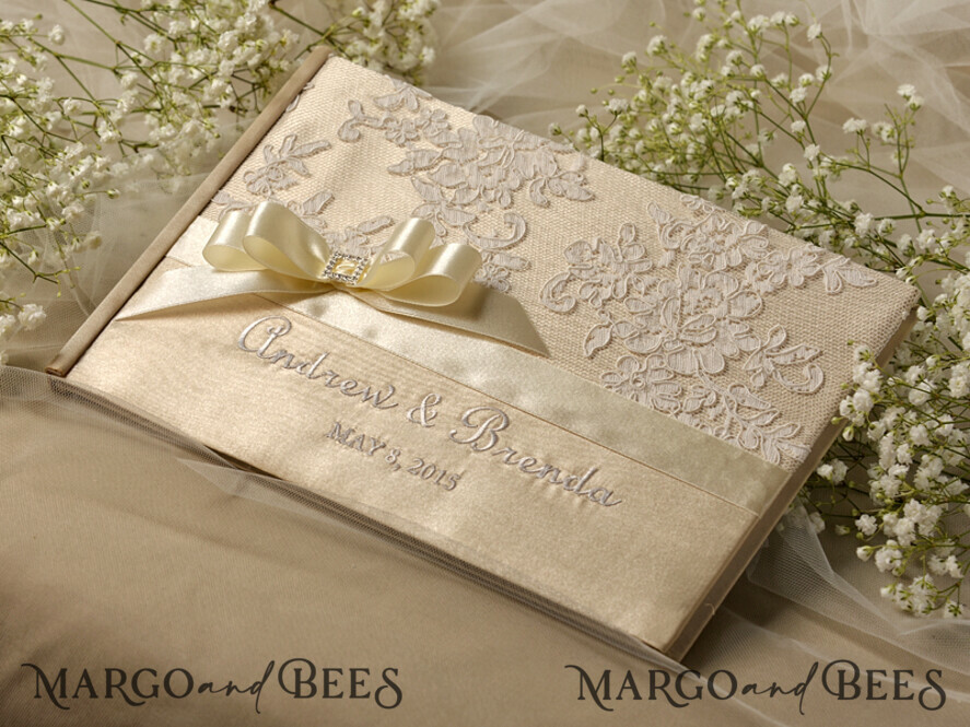 WEDDING GUEST BOOKS Vintage Floral Lace Luxury Wedding GuestBook, Vintage Lace Instant Photo Book Boho Elegant Instax Wedding Photo Guestbook