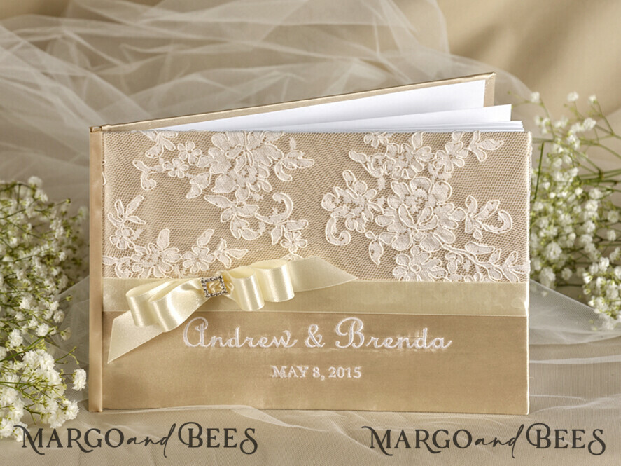WEDDING GUEST BOOKS Vintage Floral Lace Luxury Wedding GuestBook, Vintage Lace Instant Photo Book Boho Elegant Instax Wedding Photo Guestbook
