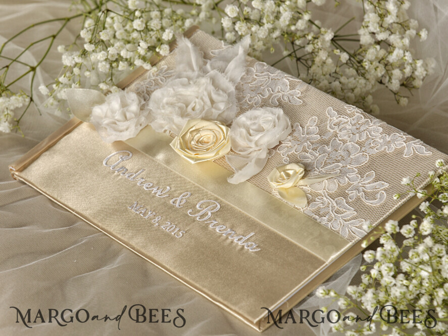 WEDDING GUEST BOOKS Vintage Floral Lace Wedding Guest Book Personalised, Vintage Lace Instant Photo Book Elegant Instax Wedding Photo