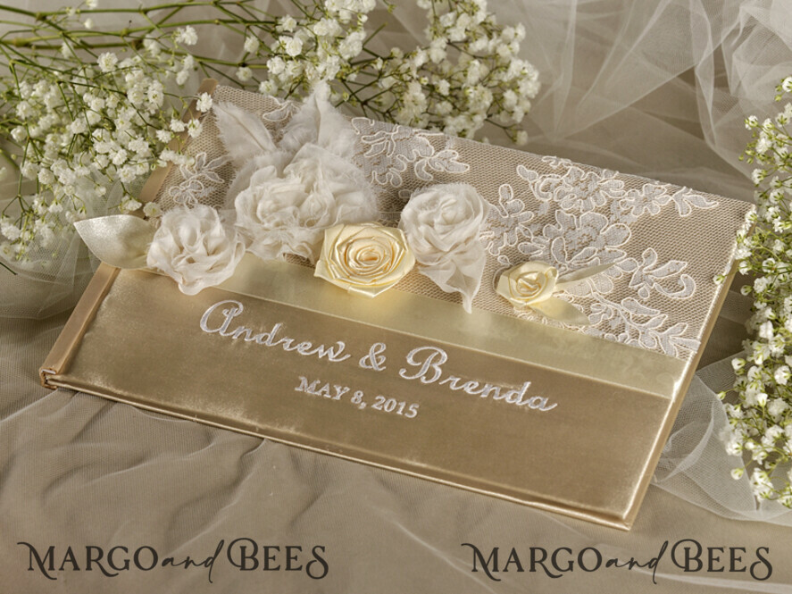 WEDDING GUEST BOOKS Vintage Floral Lace Wedding Guest Book Personalised, Vintage Lace Instant Photo Book Elegant Instax Wedding Photo