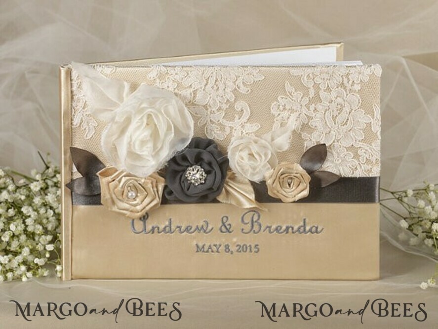 WEDDING GUEST BOOKS Vintage Floral Lace Wedding Guest Book Personalised, Vintage Lace Instant Photo Book Boho Elegant Instax Wedding Photo Guestbook
