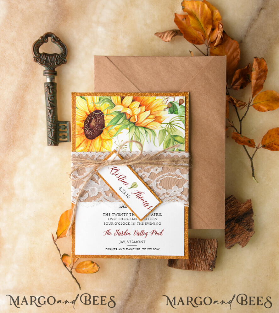 WEDDING INVITATIONS floral / boho / watercolor Beautiful wedding invitations romantic invites kraft paper