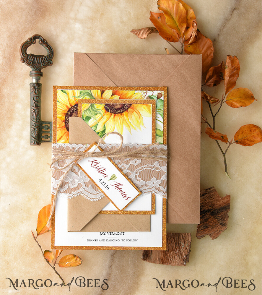 WEDDING INVITATIONS floral / boho / watercolor Beautiful wedding invitations romantic invites kraft paper
