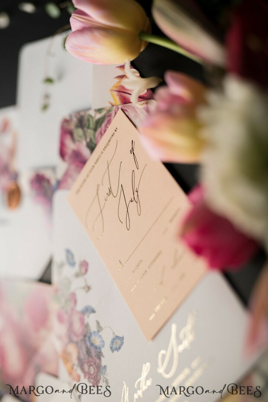 WEDDING INVITATIONS floral / boho / watercolor Stunning wedding invitations boho floral stationery elegant