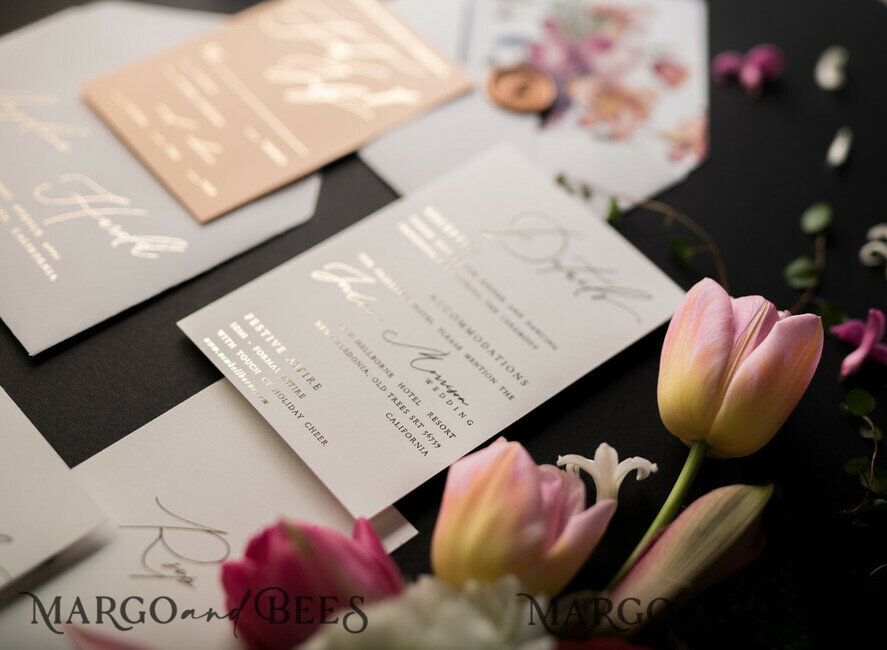 WEDDING INVITATIONS floral / boho / watercolor Stunning wedding invitations boho floral stationery elegant