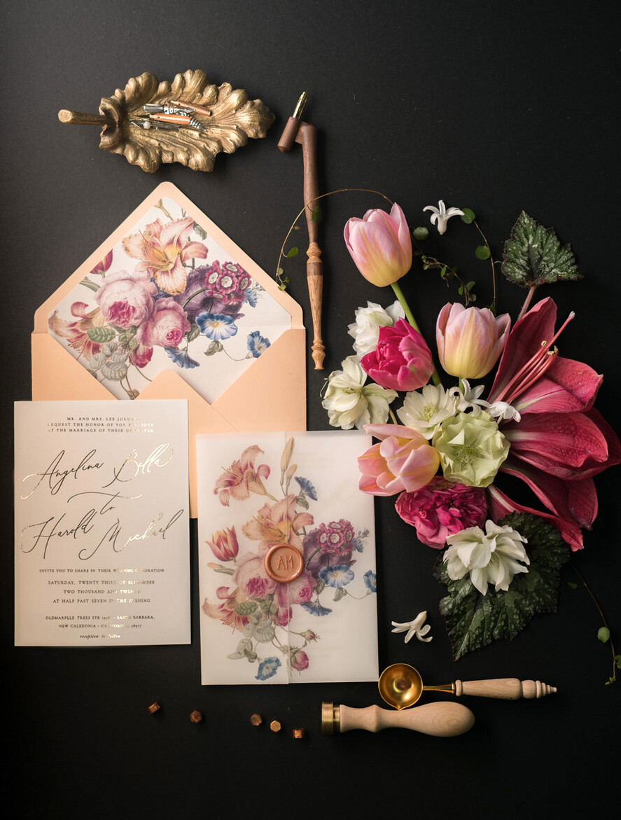 WEDDING INVITATIONS floral / boho / watercolor Stunning wedding invitations boho floral stationery elegant