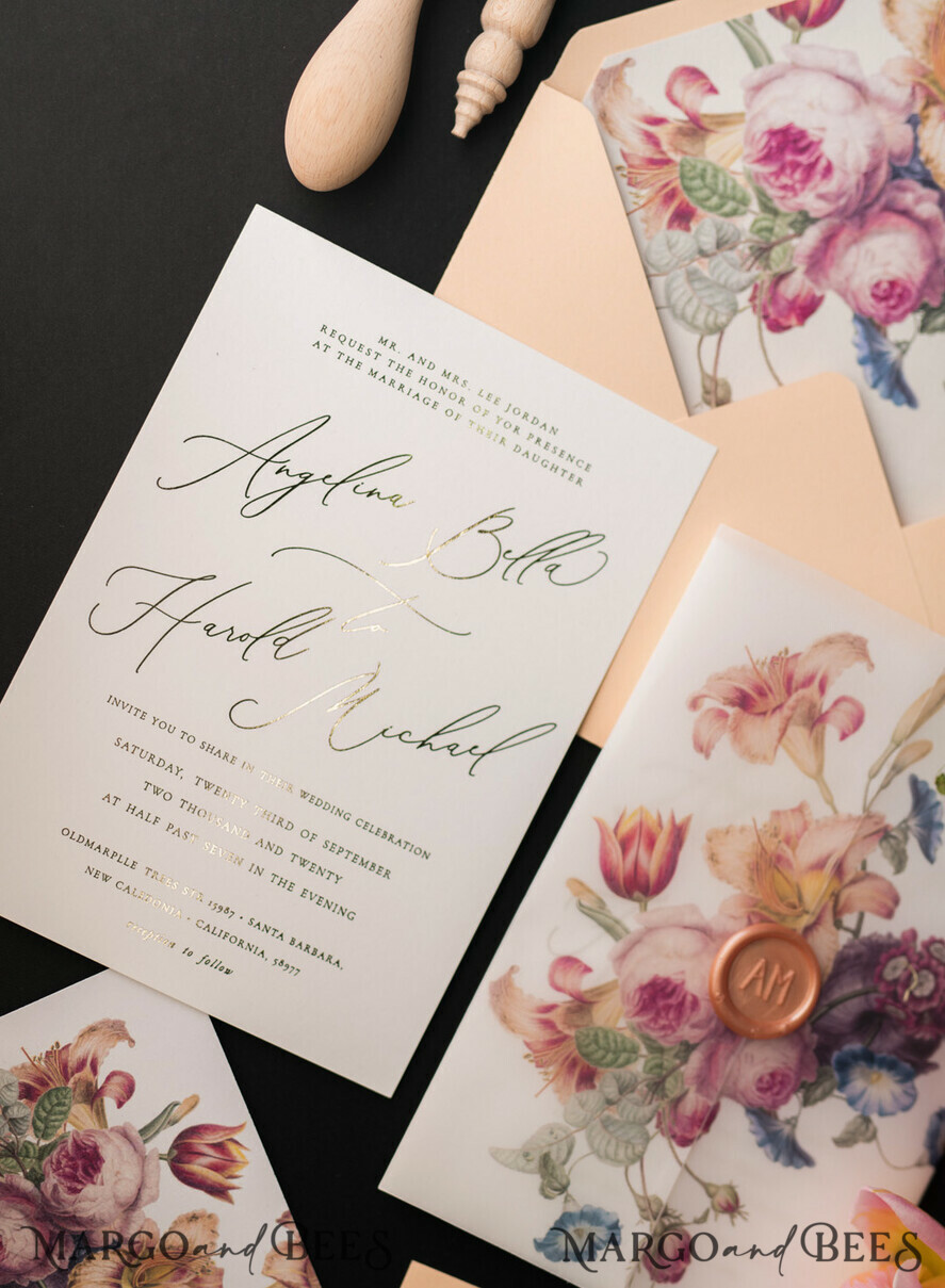 WEDDING INVITATIONS floral / boho / watercolor Stunning wedding invitations boho floral stationery elegant