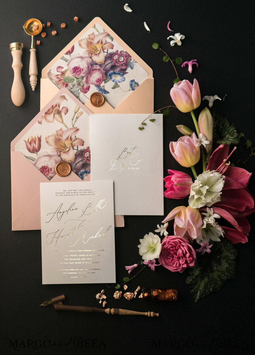 WEDDING INVITATIONS floral / boho / watercolor Stunning wedding invitations boho floral stationery elegant
