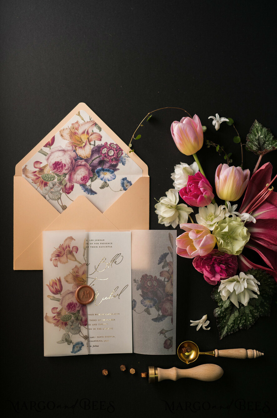 WEDDING INVITATIONS floral / boho / watercolor Stunning wedding invitations boho floral stationery elegant