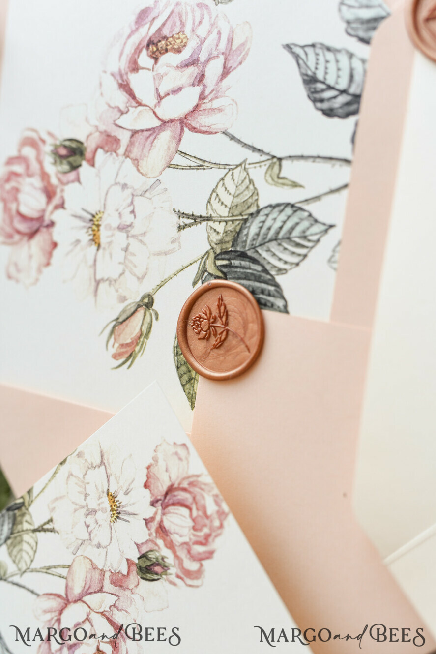 WEDDING INVITATIONS floral / boho / watercolor Wedding invitations suite colorful romantic stationery vintage