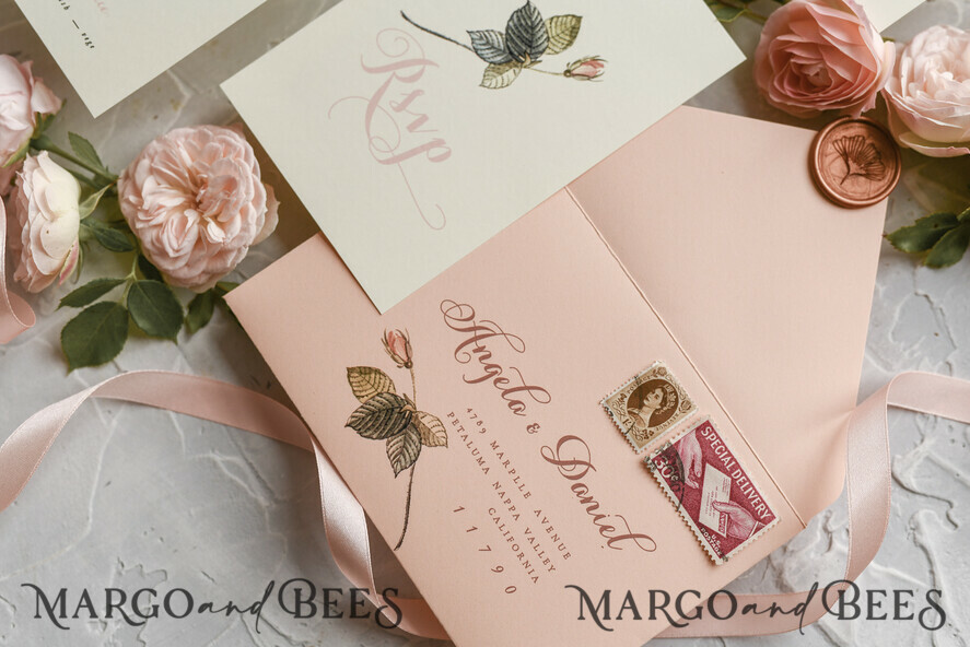 WEDDING INVITATIONS floral / boho / watercolor Wedding invitations suite colorful romantic stationery vintage