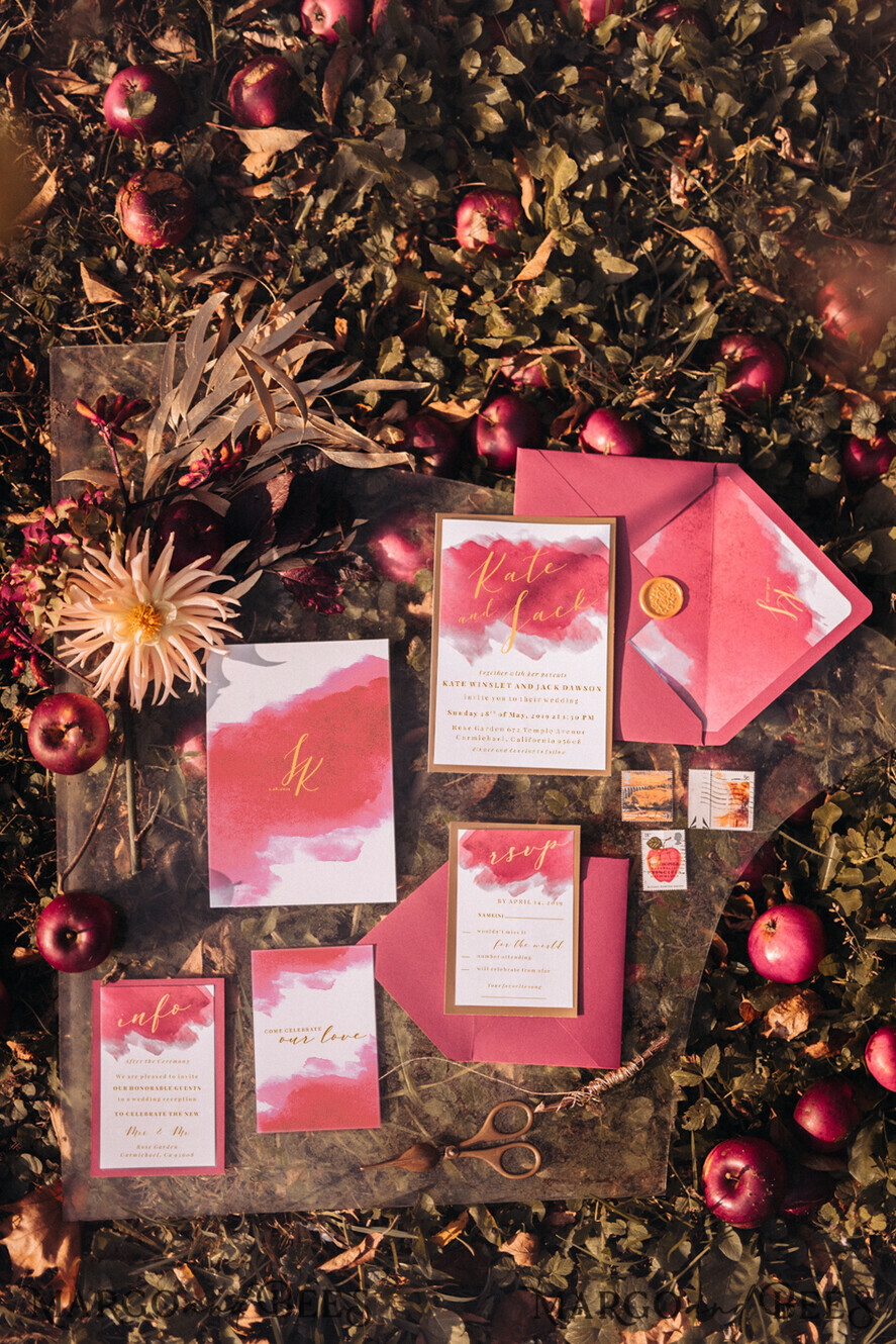 WEDDING INVITATIONS floral / boho / watercolor Affordable wedding invitations colorful romantic stationery dreamy