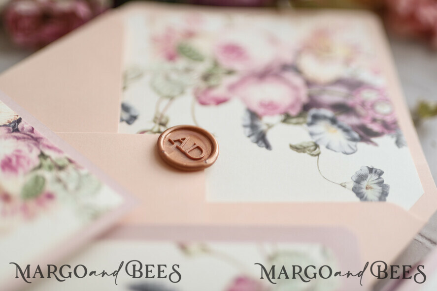 WEDDING INVITATIONS floral / boho / watercolor Romantic Wedding invitations colorful romantic stationery flowers