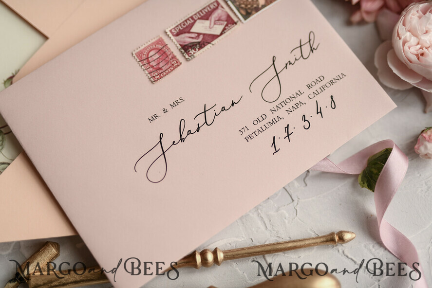 WEDDING INVITATIONS floral / boho / watercolor Romantic Wedding invitations colorful romantic stationery flowers