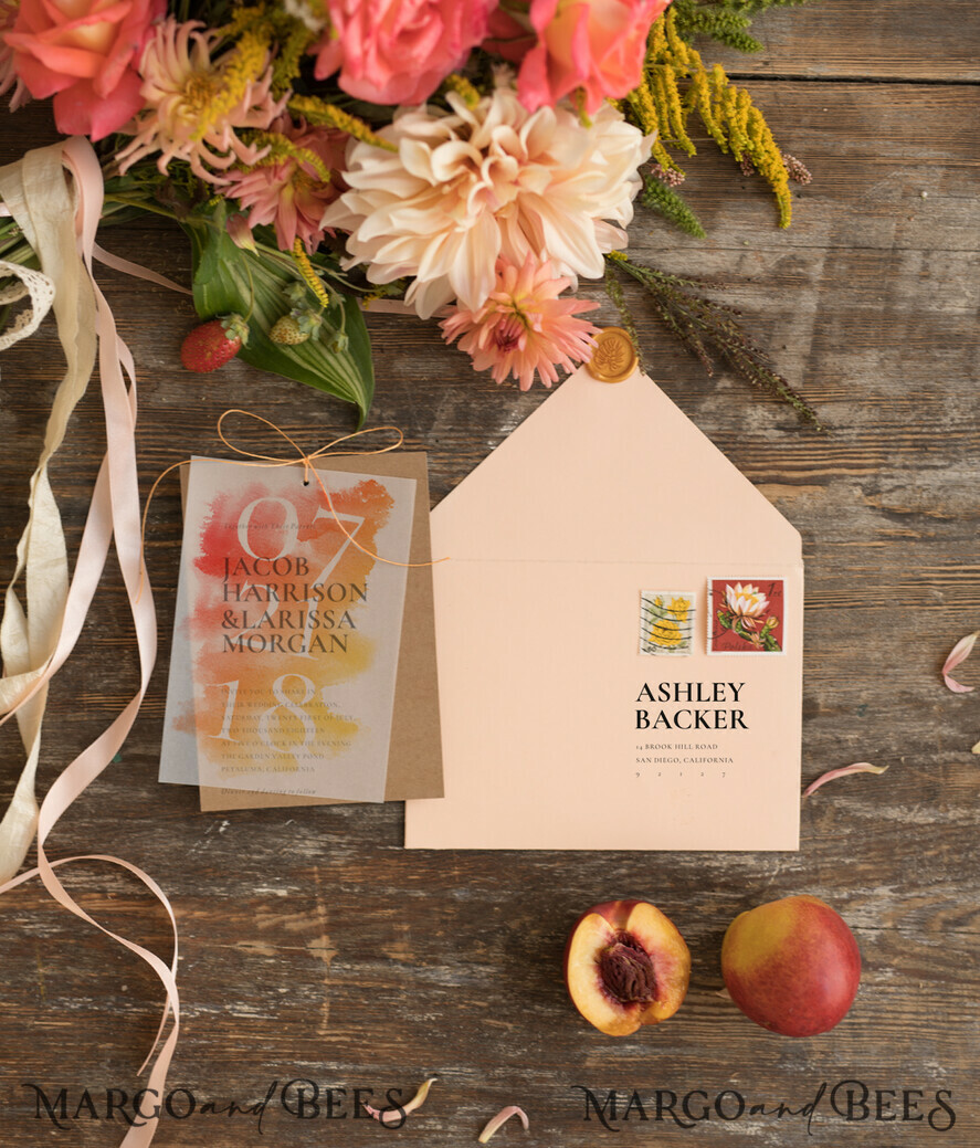 WEDDING INVITATIONS floral / boho / watercolor Beautiful wedding invitations romantic invites elegant