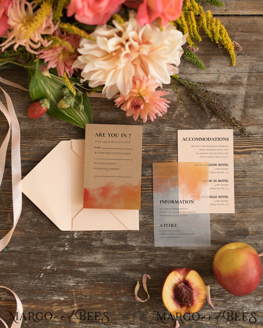 WEDDING INVITATIONS floral / boho / watercolor Beautiful wedding invitations romantic invites elegant
