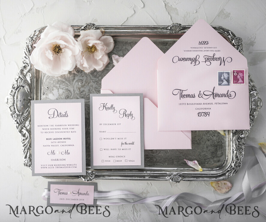 WEDDING INVITATIONS vintage lace/ rustic lace Personalised Wedding invitations lace glamour stationery gold