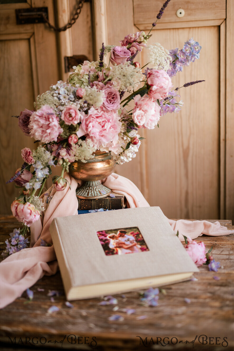 PHOTO ALBUM/ PHOTO BOX Polaroid photo album with writing space WEdding Combo Guestbook and Photo Album, Photo Booth Album with personalised pages