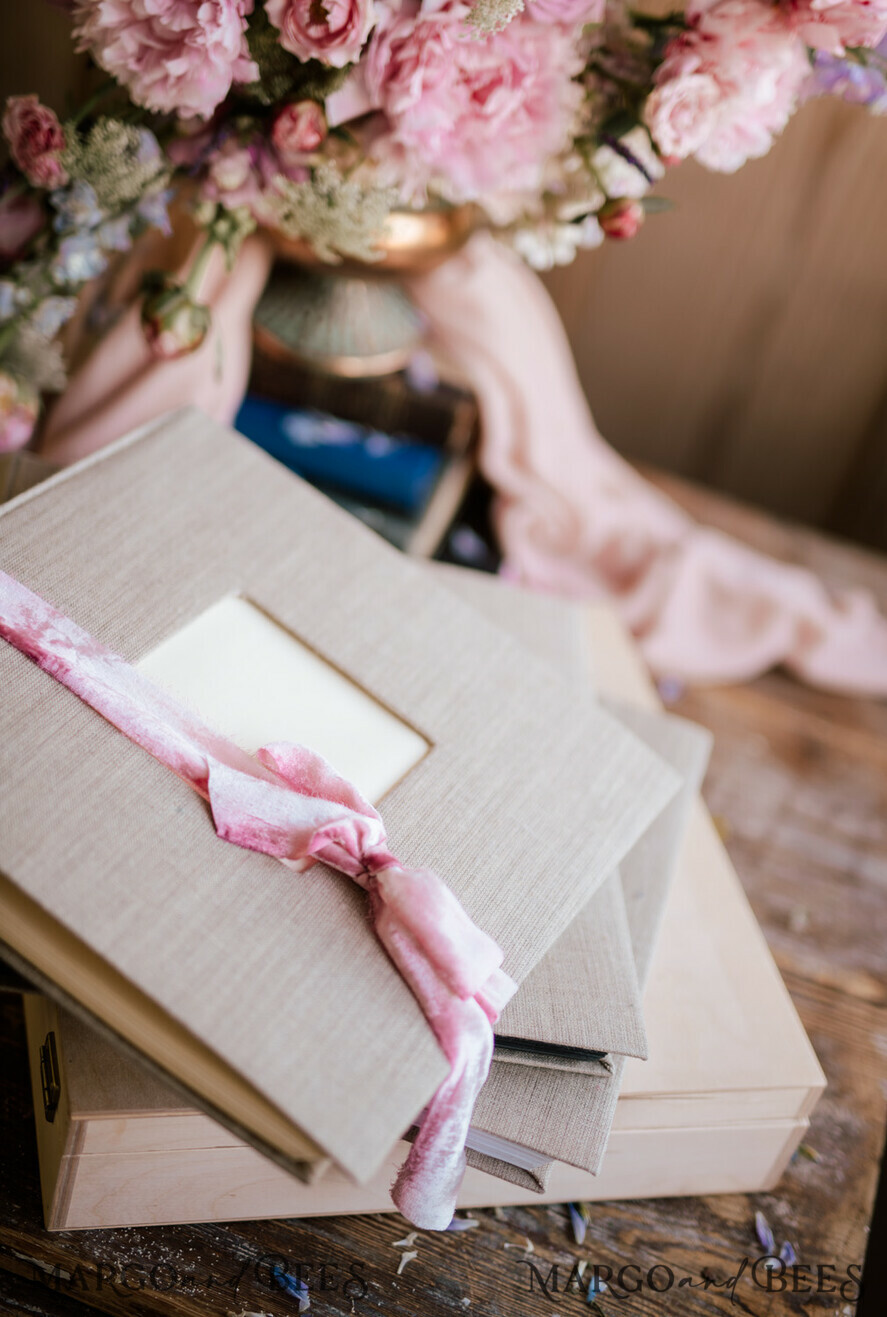 PHOTO ALBUM/ PHOTO BOX Polaroid photo album with writing space WEdding Combo Guestbook and Photo Album, Photo Booth Album with personalised pages