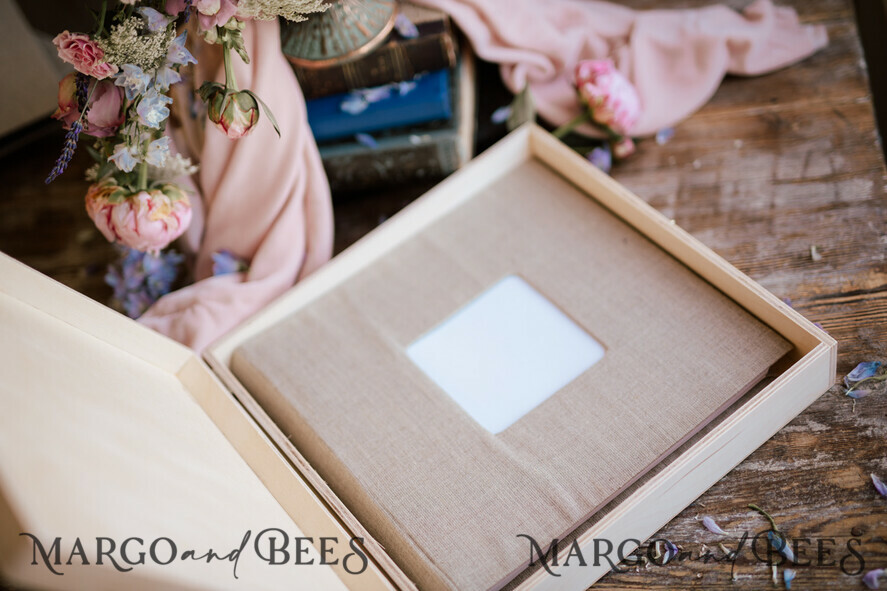 PHOTO ALBUM/ PHOTO BOX Polaroid photo album with writing space WEdding Combo Guestbook and Photo Album, Photo Booth Album with personalised pages