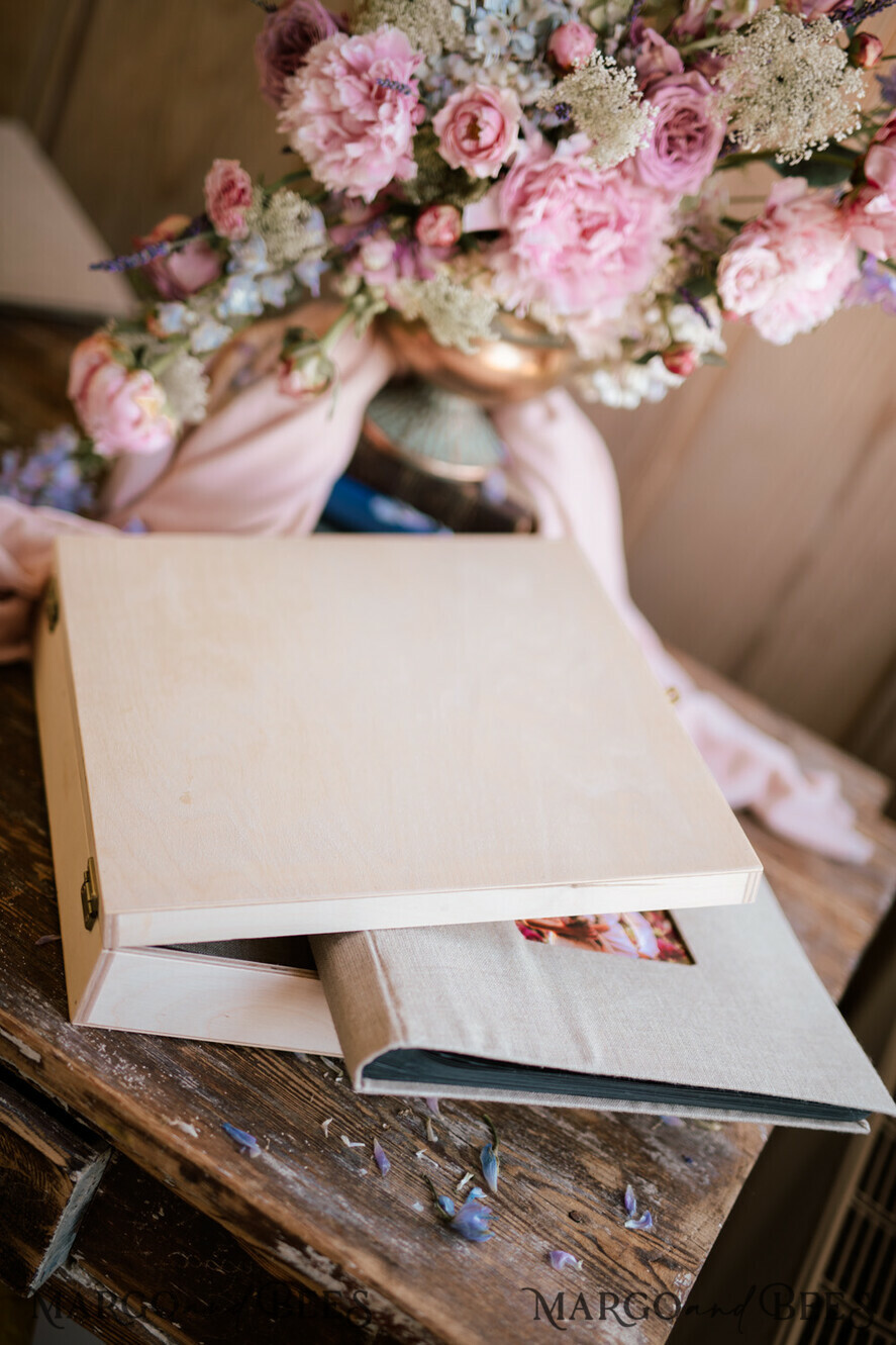 PHOTO ALBUM/ PHOTO BOX Polaroid photo album with writing space WEdding Combo Guestbook and Photo Album, Photo Booth Album with personalised pages
