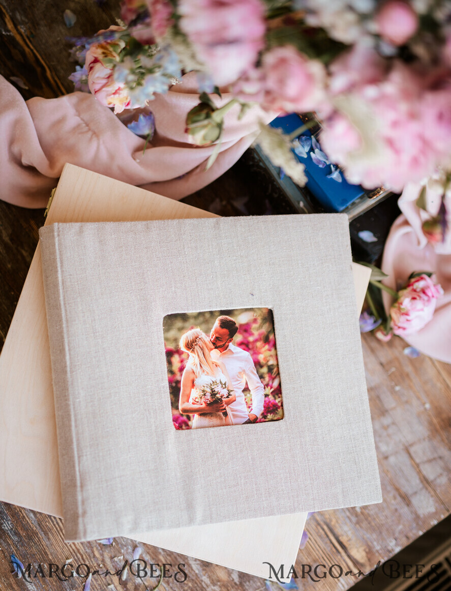 PHOTO ALBUM/ PHOTO BOX Polaroid photo album with writing space WEdding Combo Guestbook and Photo Album, Photo Booth Album with personalised pages