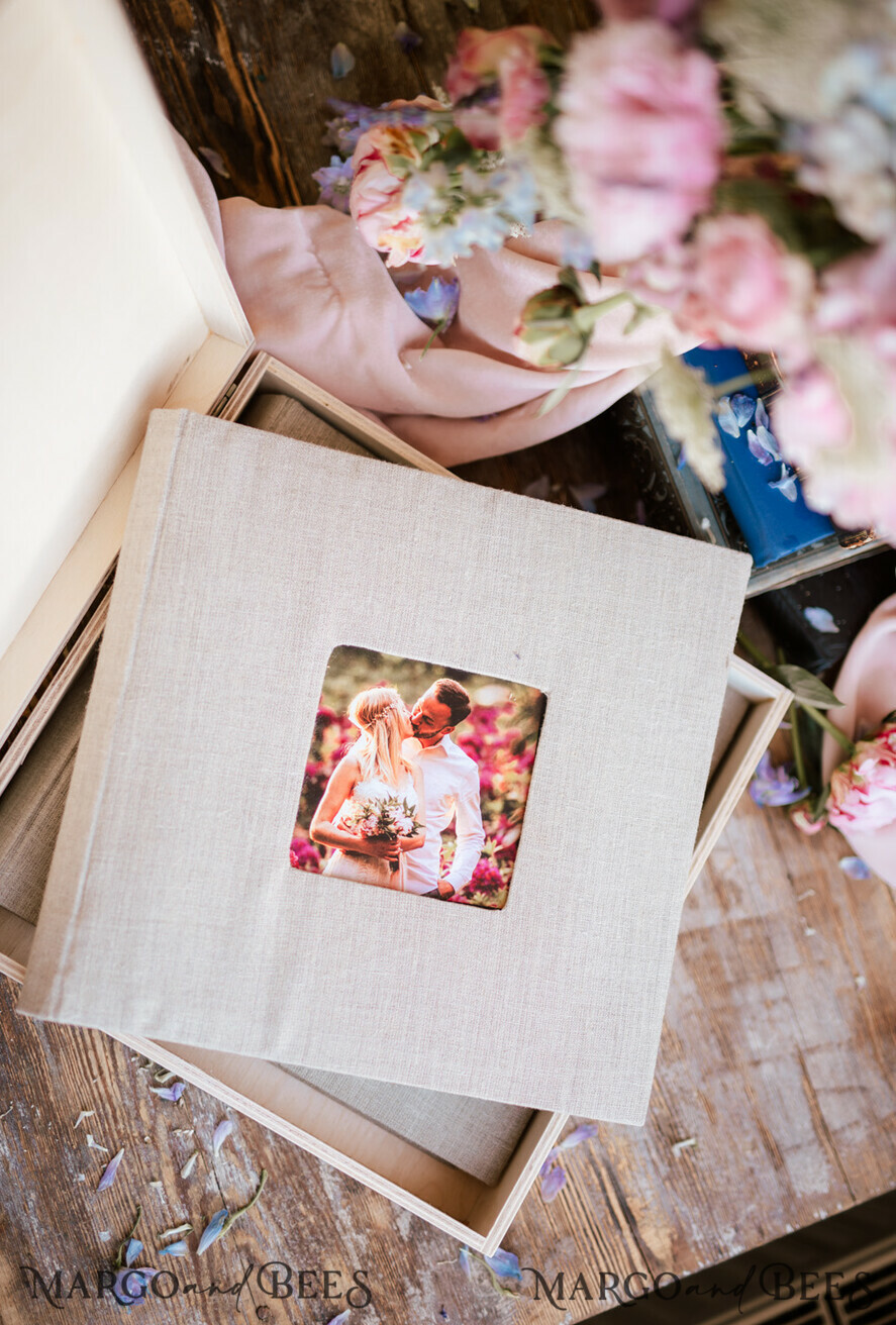 PHOTO ALBUM/ PHOTO BOX Polaroid photo album with writing space WEdding Combo Guestbook and Photo Album, Photo Booth Album with personalised pages