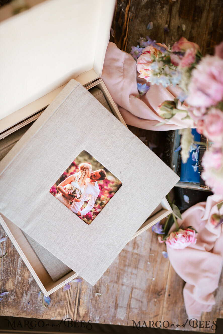 PHOTO ALBUM/ PHOTO BOX Polaroid photo album with writing space WEdding Combo Guestbook and Photo Album, Photo Booth Album with personalised pages