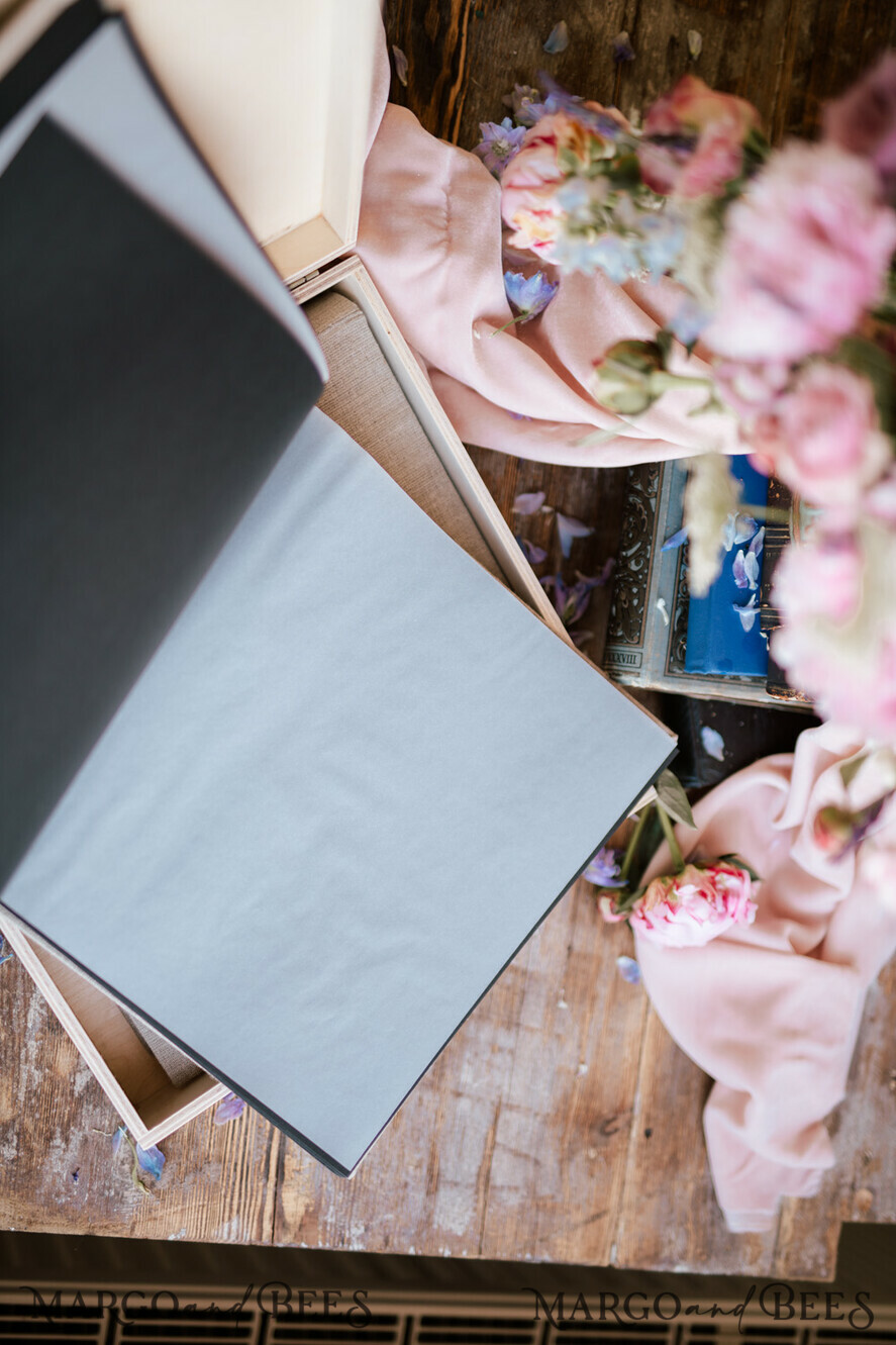 PHOTO ALBUM/ PHOTO BOX Polaroid photo album with writing space WEdding Combo Guestbook and Photo Album, Photo Booth Album with personalised pages