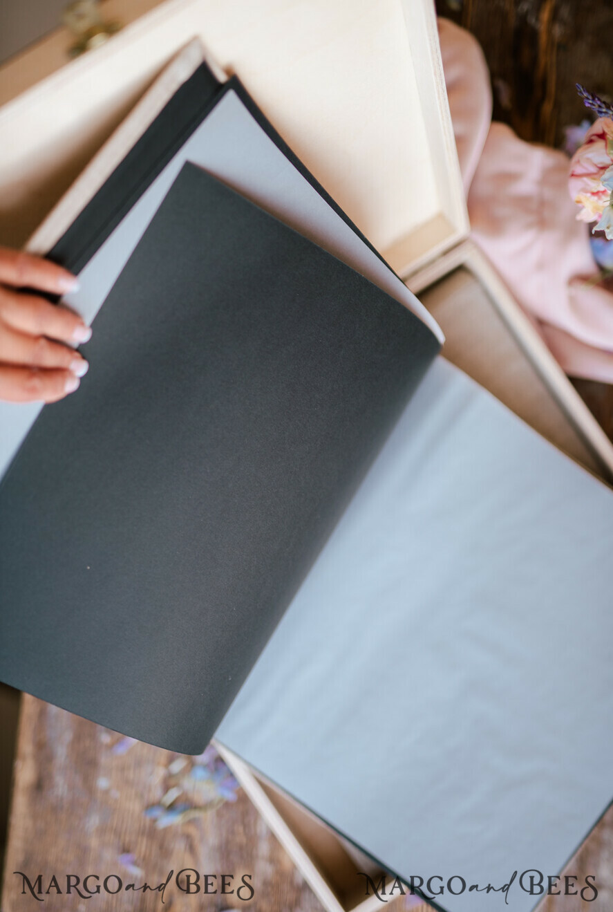 PHOTO ALBUM/ PHOTO BOX Polaroid photo album with writing space WEdding Combo Guestbook and Photo Album, Photo Booth Album with personalised pages