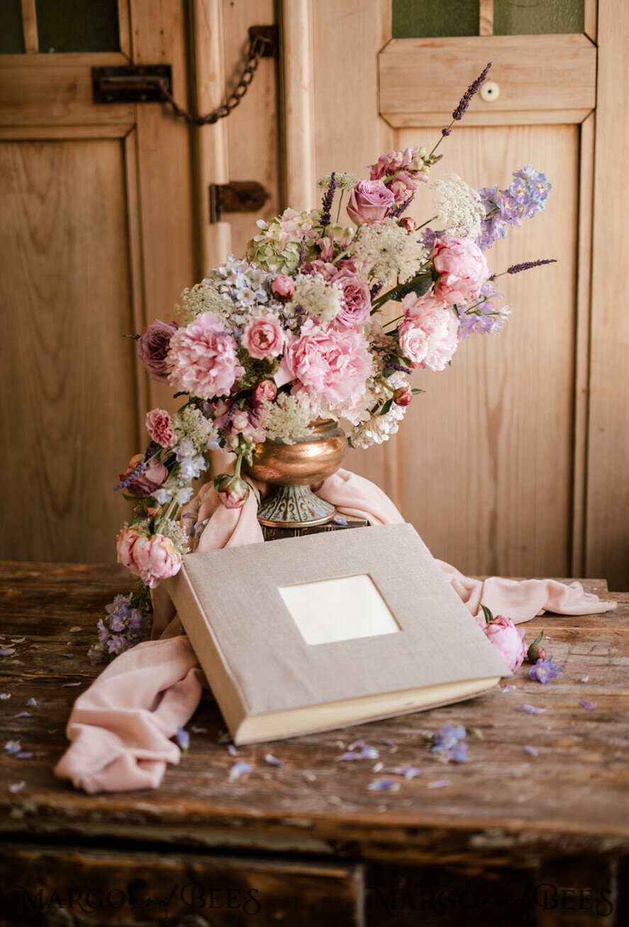 PHOTO ALBUM/ PHOTO BOX Polaroid photo album with writing space WEdding Combo Guestbook and Photo Album, Photo Booth Album with personalised pages