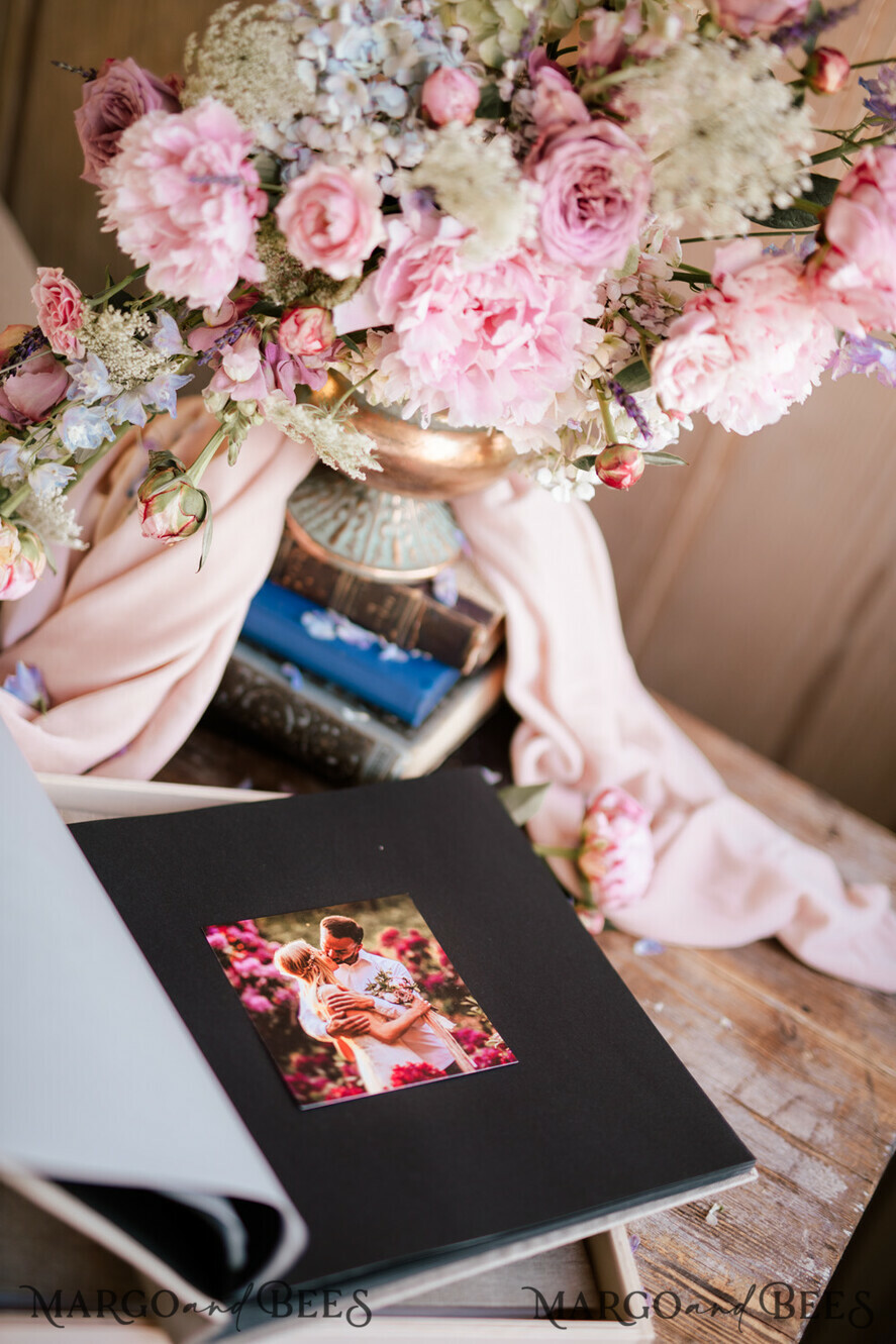 PHOTO ALBUM/ PHOTO BOX Polaroid photo album with writing space WEdding Combo Guestbook and Photo Album, Photo Booth Album with personalised pages
