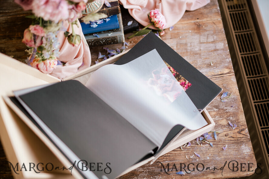 PHOTO ALBUM/ PHOTO BOX Polaroid photo album with writing space WEdding Combo Guestbook and Photo Album, Photo Booth Album with personalised pages