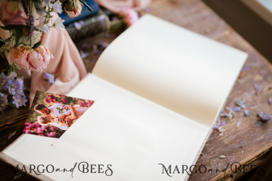 PHOTO ALBUM/ PHOTO BOX Polaroid photo album with writing space WEdding Combo Guestbook and Photo Album, Photo Booth Album with personalised pages
