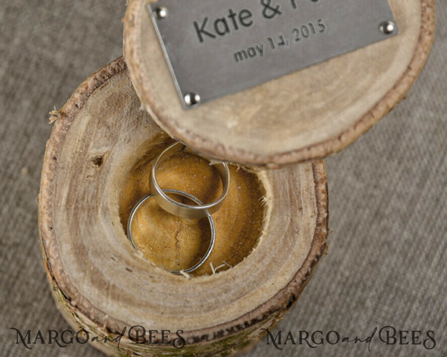 RING BEARER BOXES & PILLOWS Rustic Wedding Moss Bearer rustic wedding ring box • handmade ring bearer box • wood ring box