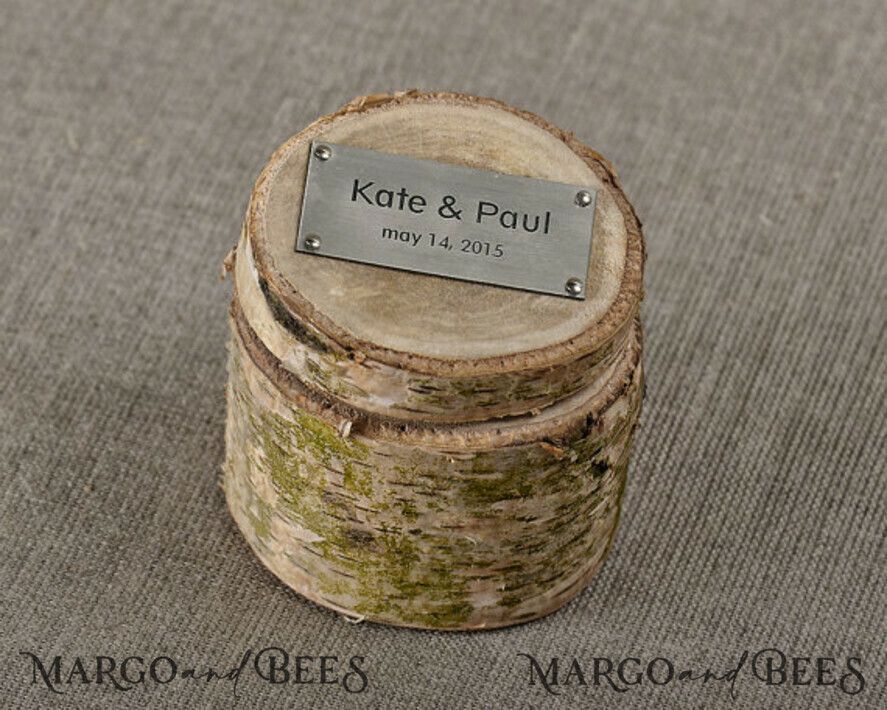 RING BEARER BOXES & PILLOWS Rustic Wedding Moss Bearer rustic wedding ring box • handmade ring bearer box • wood ring box